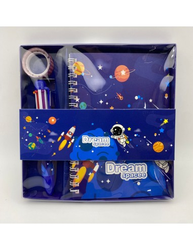 LIBRETA ESPACIAL CON CINTA + BOLIGRAFO MULTI...