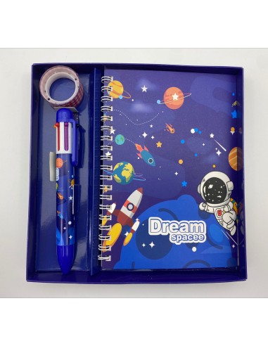 LIBRETA ESPACIAL CON CINTA + BOLIGRAFO MULTI...