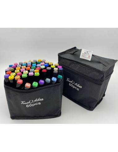 MARCADORES DOBLE PUNTA 60 PIEZAS TOUCH