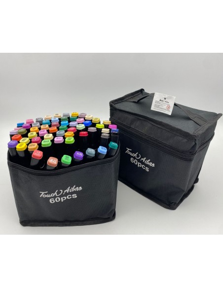 MARCADORES DOBLE PUNTA 60 PIEZAS TOUCH