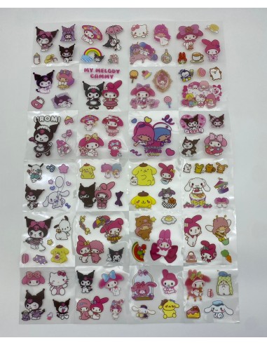 STICKER KUROMI EN SOBRE X 25 UNIDADES.