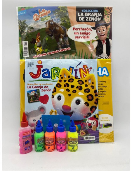 JARDIN DE GENIOS COMPLETOS + 5 PLASTICOLAS DE COLORES .