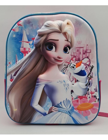 MOCHILA 3D CON 1 CIERRE DE 12 PULGADAS - FROZEN.