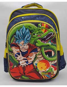 MOCHILA 3D CON 3 CIERRES DE 16 PULGADAS - DRAGON BALL Z.
