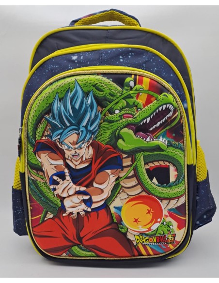 MOCHILA 3D CON 3 CIERRES DE 16 PULGADAS - DRAGON BALL Z.