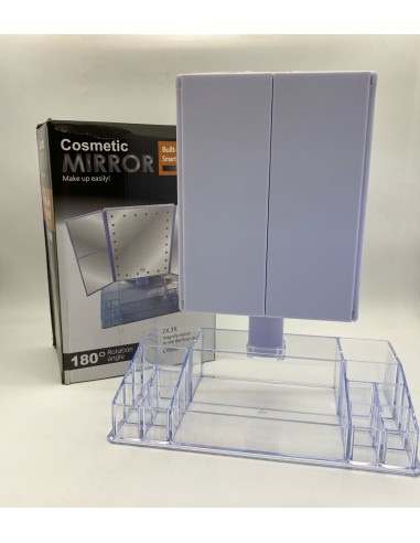 ORGANIZADOR ESPEJO LUZ 180° CON ZOM X2 X3