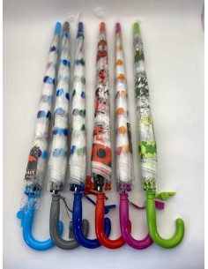 PARAGUAS INFANTILES COLORES SURTIDOS + SILBATO