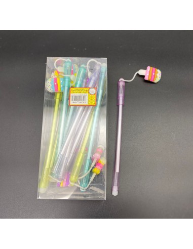 BOLIGRAFO PUNTA AGUJA TRANSP.C/COLGANTE HELADO...