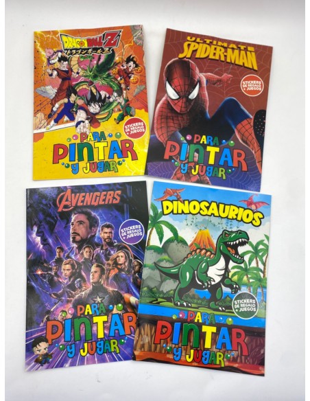 REVISTA PARA COLOREAR + STICKERS MODELOS SURTIDOS