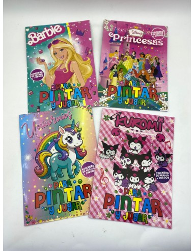 REVISTA PARA COLOREAR + STICKERS MODELOS SURTIDOS