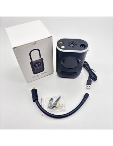 COMPRESOR DE AIRE INFLADOR RECARGABLE + PICO.