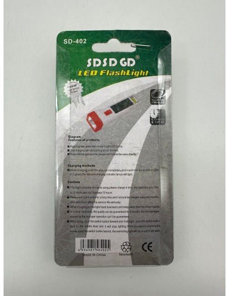 LINTERNA RECARGABLE DOBLE LED EN BLISTER