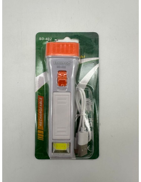 LINTERNA RECARGABLE DOBLE LED EN BLISTER