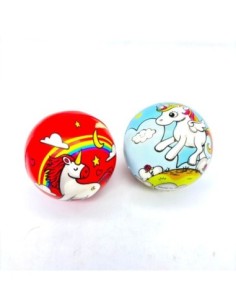 PELOTA CELESTE/ROJO ANTIESTRES - UNICORNIOS (26283)