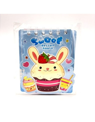 LIBRETA SWEET CUPCAKES ANIMALITOS - 60 HOJAS...