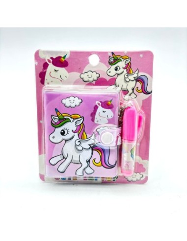 SET MINI LIBRETA + BOLIGRAFO UNICORNIO (25110)