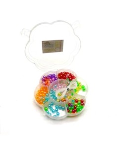 SET BIJOU FLOR PERLITAS TRANSPARENTES (27156)