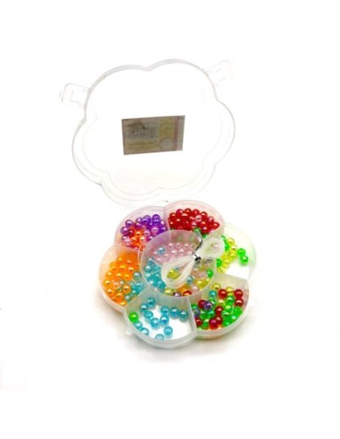 SET BIJOU FLOR PERLITAS TRANSPARENTES (27156)