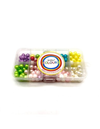 SET BIJOU PERLAS METALIZADAS 10 DIV (27157)
