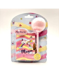 DIARIO 8X11CM C/BOLIGRAFO POMPON LA MAGIA SUCEDE (26476)