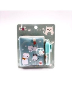 LIBRETA MINI GATO/BOLIGRAFO (26855)