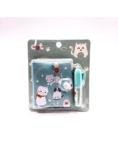 LIBRETA MINI GATO/BOLIGRAFO (26855)