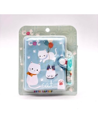 LIBRETA GATOS C/BOLIGRAFO EN BLISTER (26856)