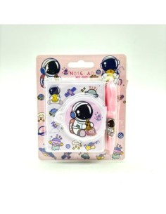 LIBRETA C/CIERRE MAGNETICO MINI ESPACIAL C/BOLIGRAFO (26862)