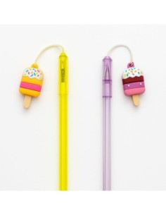 BOLIGRAFO PUNTA AGUJA TRANSP.C/COLGANTE HELADO (24497)