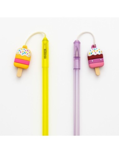 BOLIGRAFO PUNTA AGUJA TRANSP.C/COLGANTE HELADO...