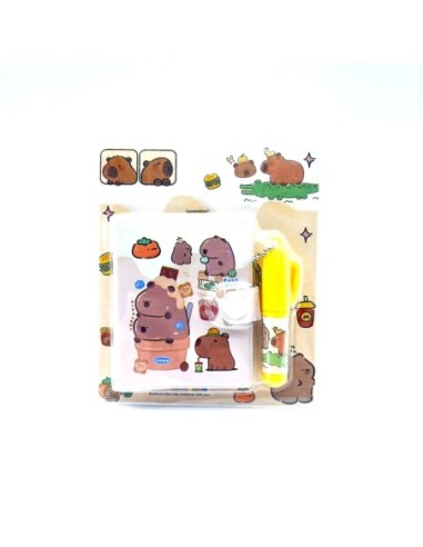 LIBRETA MINI C/BOLIGRAFO CAPYBARA (27819)