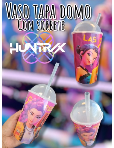 VASO DOMO TAPA SORBETE GUERRERAS K-POP