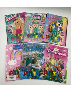 REVISTA PARA COLOREAR + STICKERS MODELOS SURTIDOS