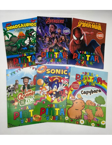 REVISTA PARA COLOREAR + STICKERS MODELOS SURTIDOS