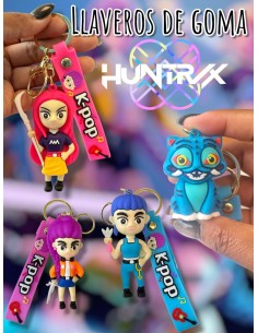 LLAVERO DE GOMA 3D GUERRERAS K-POP HUNTRIX