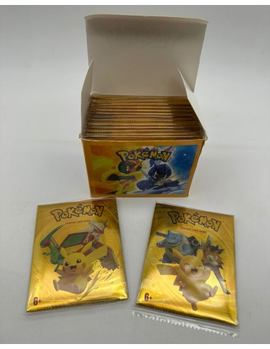 SOBRE METALIZADO POKEMON DORADO.