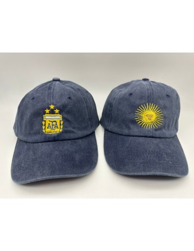 GORRA PRELAVADA AZUL CON BORDADO ESCUDO AFA