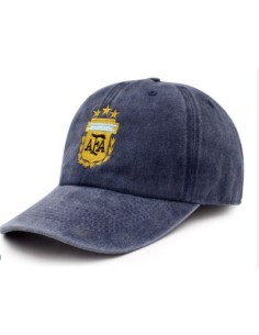GORRA PRELAVADA AZUL CON BORDADO ESCUDO AFA
