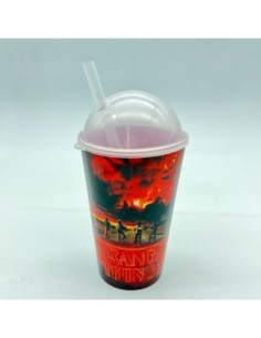 VASO TAPA DOMO CON SORBETE STRANGER THINGS