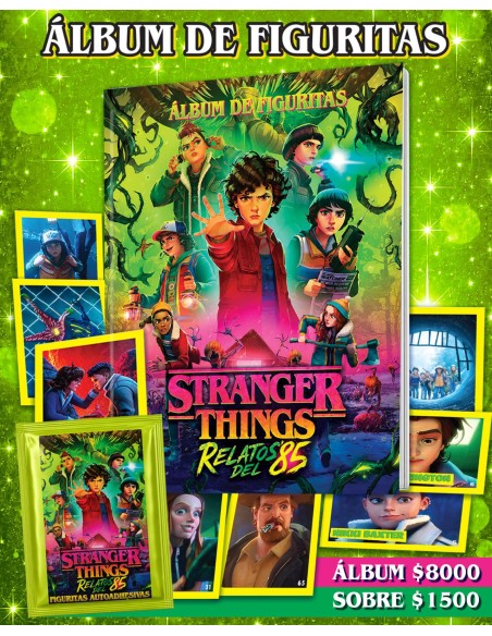 SOBRE DE FIGURITAS STRANGER THINGS - RELATO DEL 85.