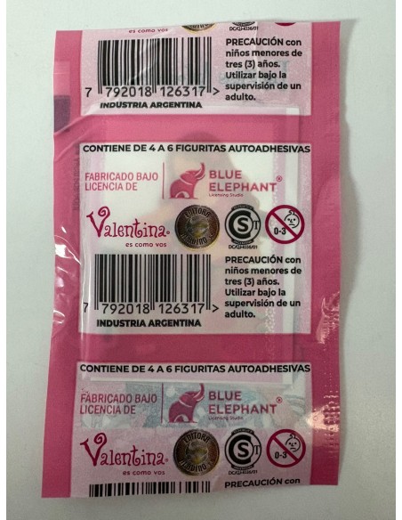 SOBRE DE FIGURITAS VALENTINA .