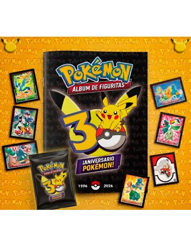 ALBUM DE FIGURITAS NEGRO - POKEMON 30 ANIVERSARIO!