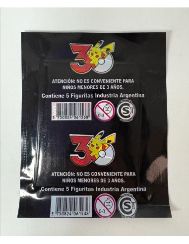 SOBRE DE FIGURITAS NEGRO - POKEMON 30 ANIVERSARIO!
