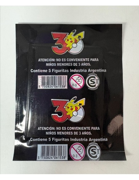SOBRE DE FIGURITAS NEGRO - POKEMON 30 ANIVERSARIO!