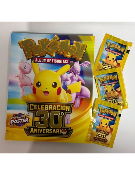 ALBUM DE FIGURITAS AMARILLO - POKEMON 30 ANIVERSARIO.