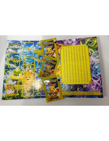 ALBUM DE FIGURITAS AMARILLO - POKEMON 30 ANIVERSARIO.