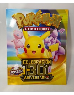 ALBUM DE FIGURITAS AMARILLO - POKEMON 30 ANIVERSARIO.