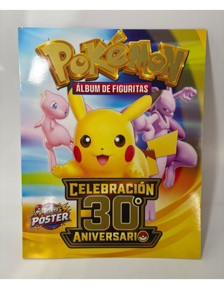 ALBUM DE FIGURITAS AMARILLO - POKEMON 30 ANIVERSARIO.