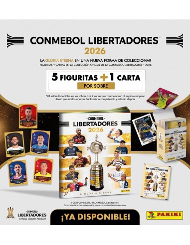 ALBUM DE FIGURITAS LIBERTADORES 2026.