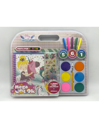 DOBLE BLISTER MEGA ACUARELA - VALIJA UNICORNIO